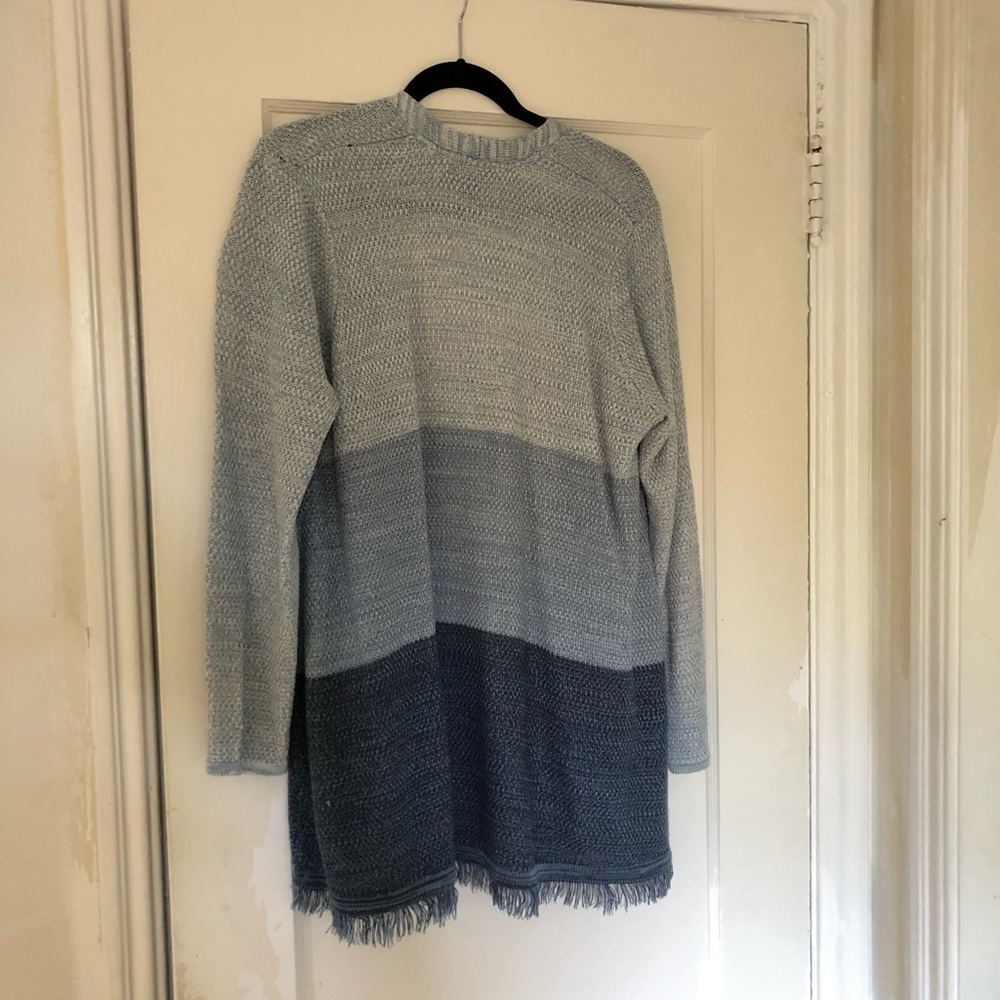 Style & Co | Blue Color Block Cardigan - Picture 3 of 6